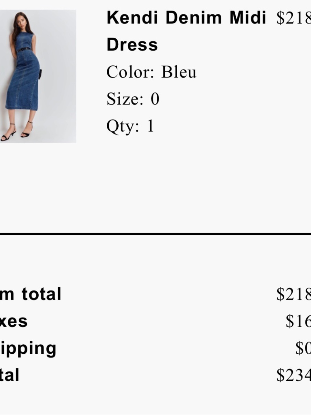 Reformation Kendi Denim Midi Dress - Fitted Waist - Picture 2 of 8